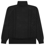 Nike Life Cable Knit Turtleneck Sweater - Black