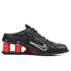 Nike x Martine Rose Women's Shox MR4 - Black/Metallic Silver/Comet Red