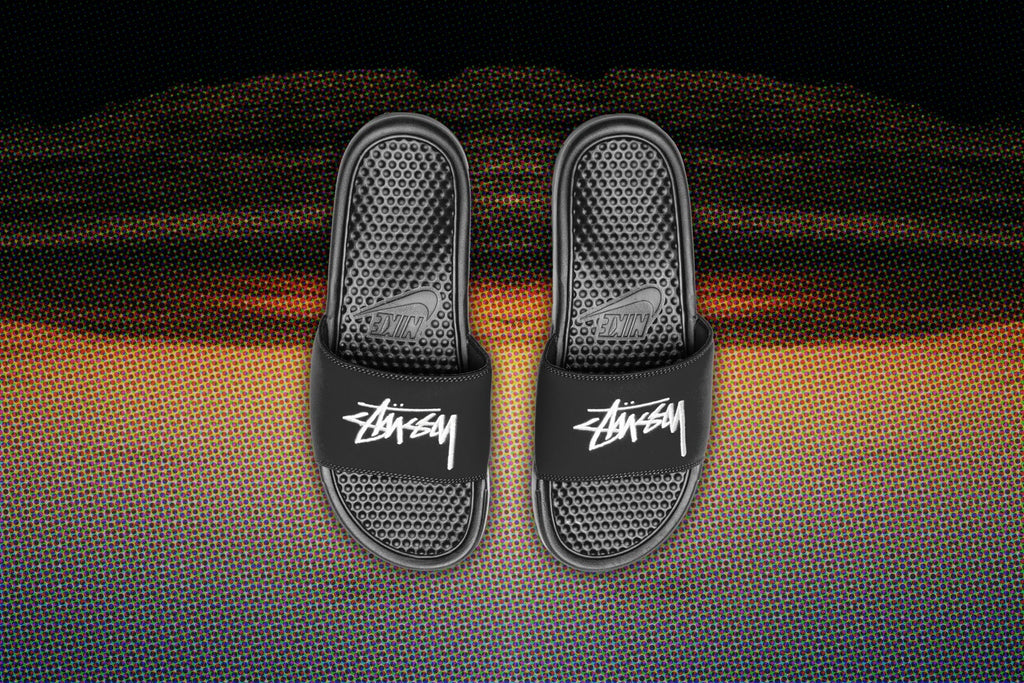 Nike x Stussy Benassi - Black/Sail