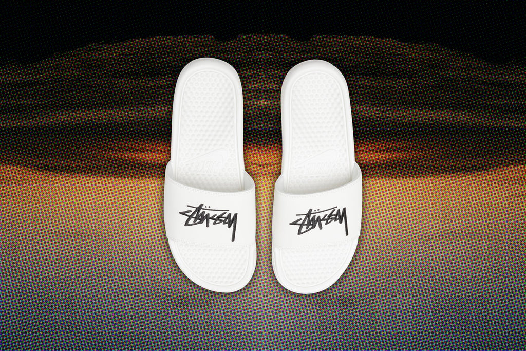 Nike x Stussy Benassi - Sail/Black