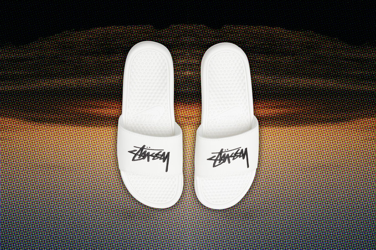 Nike x Stussy Benassi - Sail/Black