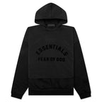 Nylon Fleece Hooded Sweater - Jet Black