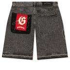 Patchwork Denim Shorts V2 - Grey
