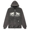 Pegasus Zip Through Hoodie - Vintage Grey