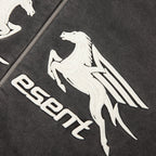 Pegasus Zip Through Hoodie - Vintage Grey