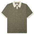 Pique Colorblock Polo - Sage