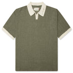 Pique Colorblock Polo - Sage