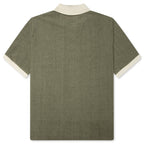 Pique Colorblock Polo - Sage