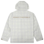 Plaid Windbreaker Jacket - Cream