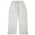 Plaid Windbreaker Pants - Cream