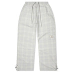 Plaid Windbreaker Pants - Cream