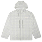 Plaid Windbreaker Jacket - Cream