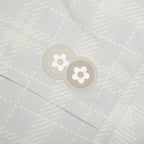Plaid Windbreaker Pants - Cream