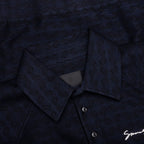 Monogram 72 Jacquard Polo - Black/Navy