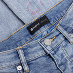 P001 - Light Indigo Embroidery Punch P Plaid