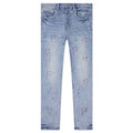 P001 - Light Indigo Embroidery Punch P Plaid