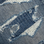 Purple Denim P001 - Indigo Four Pocket Destroy w/ Silicone Outline