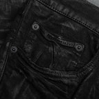 Purple Denim P001 - Worn Grey Black Coated