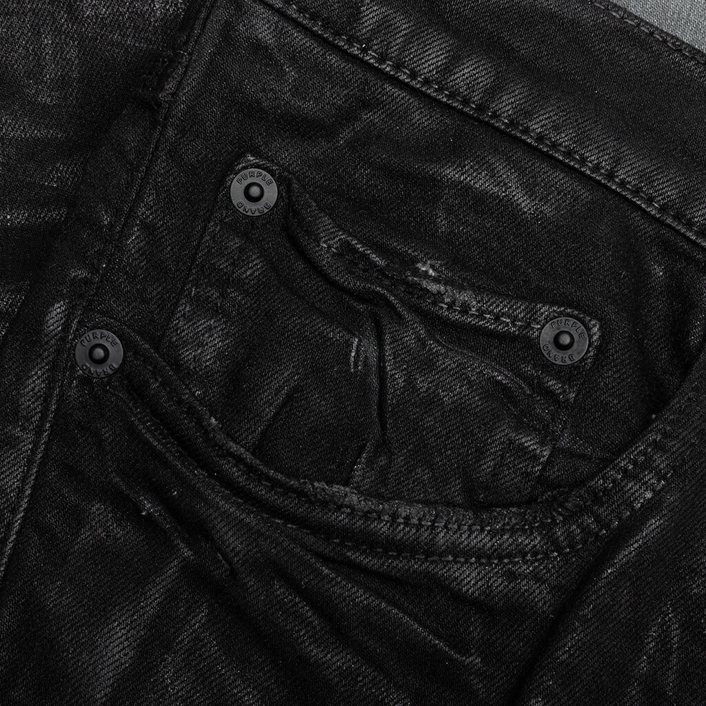 Purple Denim P001 - Worn Grey Black Coated