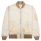 Quilted Bomber Waxed - Cream
