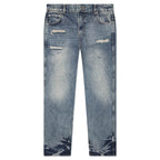 R3 Distressed Baggy Denim - Blue/Cream