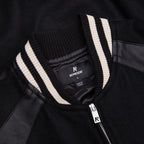 Raglan Varsity Jacket - Black