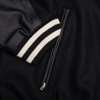 Raglan Varsity Jacket - Black