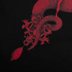 Chandelier and Snake Print T-Shirt - Black