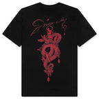 Chandelier and Snake Print T-Shirt - Black
