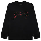 Chandelier and Snake Print Long Sleeve T-Shirt - Black