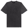 Red Applique T-Shirt - Vintage Black