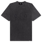 Red Applique T-Shirt - Vintage Black
