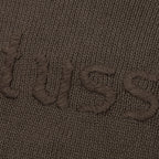 Roll V-Neck Logo Sweater - Brown