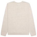 Roll V-Neck Logo Sweater - Natural