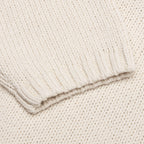 Roll V-Neck Logo Sweater - Natural