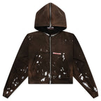 Rose Zip Hoodie - Welder Brown