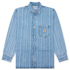Rylan Denim Shirt Jacket - Rylan Stripe/Blue Stone Bleached