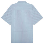 S/S Hendry Shirt - Seaton Stripe/Frosted Blue/Mulberry