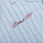 S/S Hendry Shirt - Seaton Stripe/Frosted Blue/Mulberry