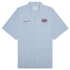 S/S Hendry Shirt - Seaton Stripe/Frosted Blue/Mulberry