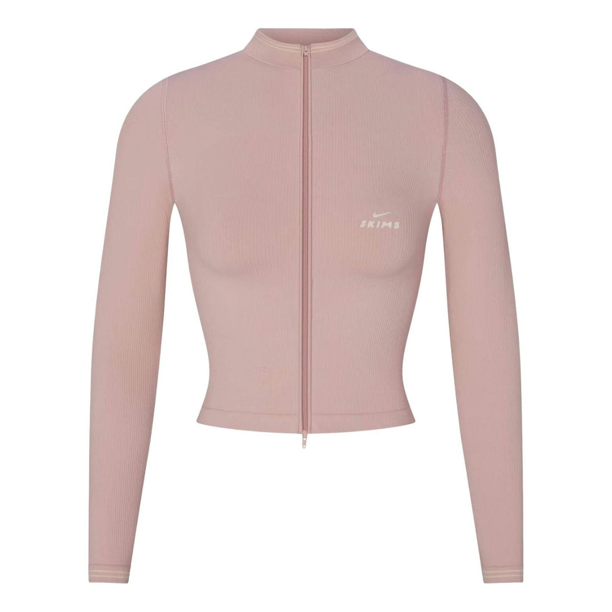 (WMNS) Nike x SKIMS Ribbed Seamless Zip Up Crop Jacket 'Himalayan' TPLSL11145W-HEC