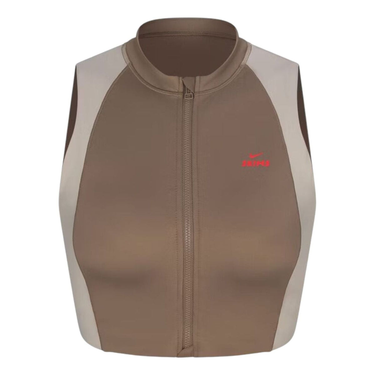 (WMNS) Nike x SKIMS Shine Front-Zip Bra 'Truffle Stone' BABRA9497W-TST