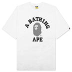 STA Houndstooth College Relaxed Fit Tee - White