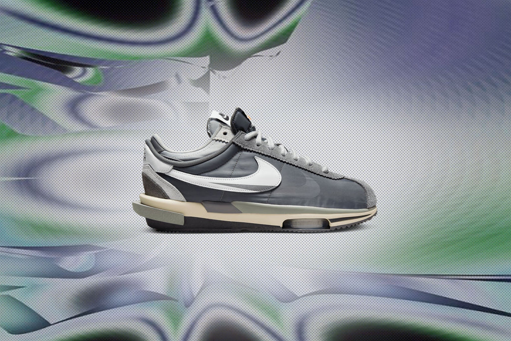 Nike x Sacai Zoom Cortez 4.0 - Iron Grey/White/Light Cream