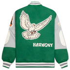 Saint Michael x Shermer Academy Pigeon Varsity Jacket - Green