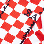 Saint Sinner Checker Socks - White/Red
