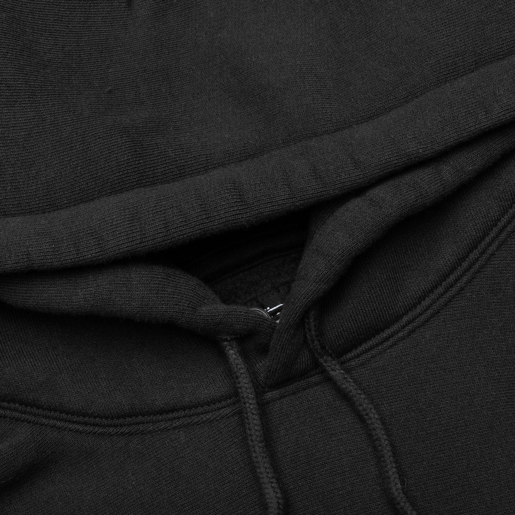 Satin Patch Oversized Hood - Washed Black