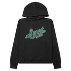 Satin Patch Oversized Hood - Washed Black