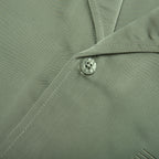 Satin Chest Logo Camp Collar - Sage