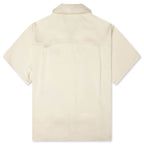Satin Chest Logo Camp Collar - Sand
